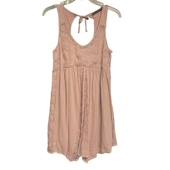 Abercrombie & Fitch Fairy Dress Size XS Mauve Empire Waist Embroidered Boho - Picture 8 of 11